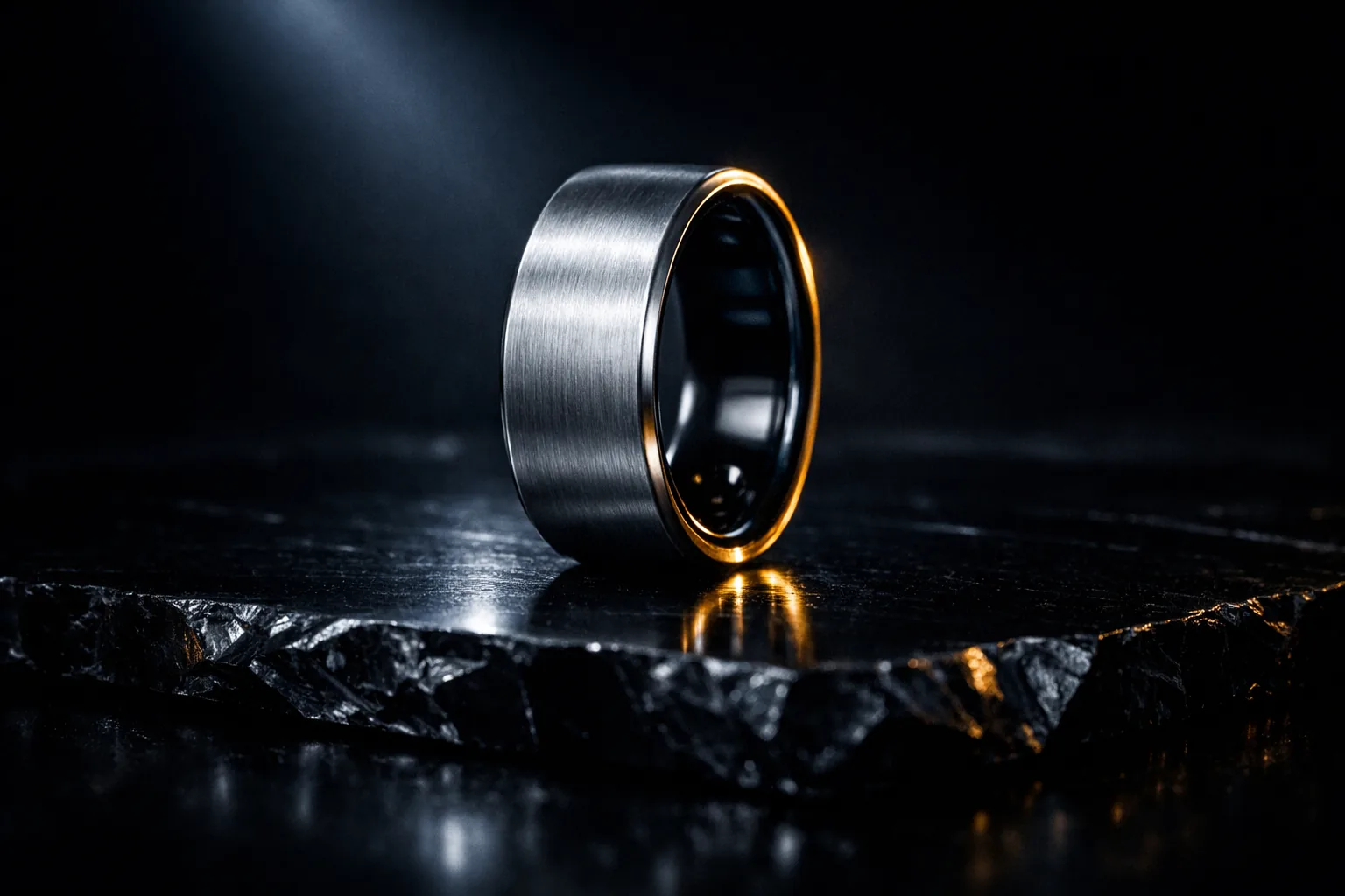 ◇ THE SPECIMEN — THE PASSIVE BIOMETRIC RING, READ AS THE REFERENCE STANDARD. THE HARDWARE IS VALIDATED; THE VALUE IS IN THE ADHERENCE, NOT THE SENSOR.