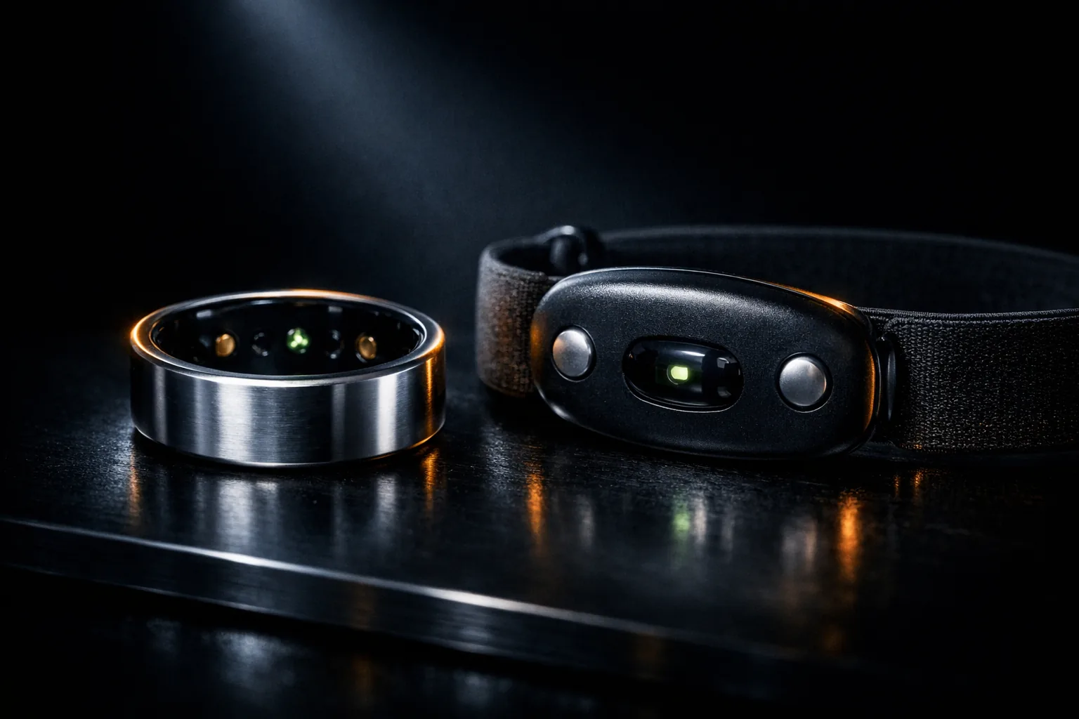 ◇ THE SPECIMENS — A SMART RING AND A CHEST STRAP, HEAD-TO-HEAD. TWO WAYS TO MEASURE THE SAME BODY; THE STRAP OWNS MOTION, THE RING OWNS THE NIGHT.