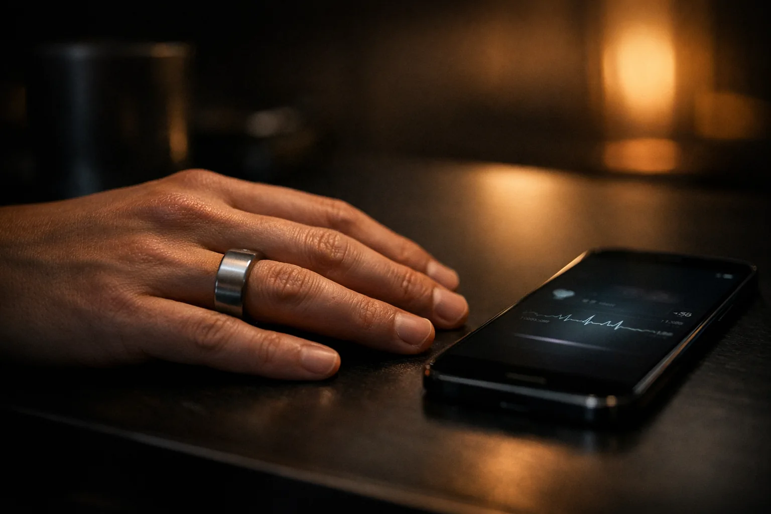 ◇ THE OPERATOR — THE WEARABLE STACK IN USE: THE RING READS RECOVERY OVERNIGHT; THE MORNING NUMBER DRIVES THE FIRST HIGH-STAKES DECISION OF THE DAY.